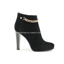 Elegante Sexy tacones altos mujeres plataforma de cuero tobillo botas